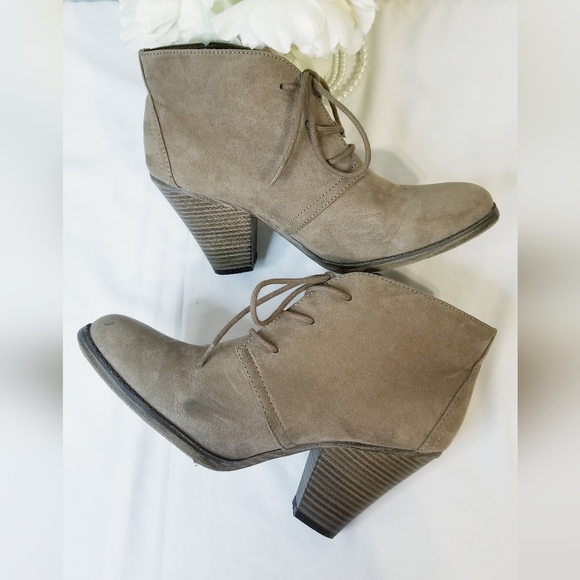 MIA Sage Faux Suede Lace Up Booties - Picture 5 of 13